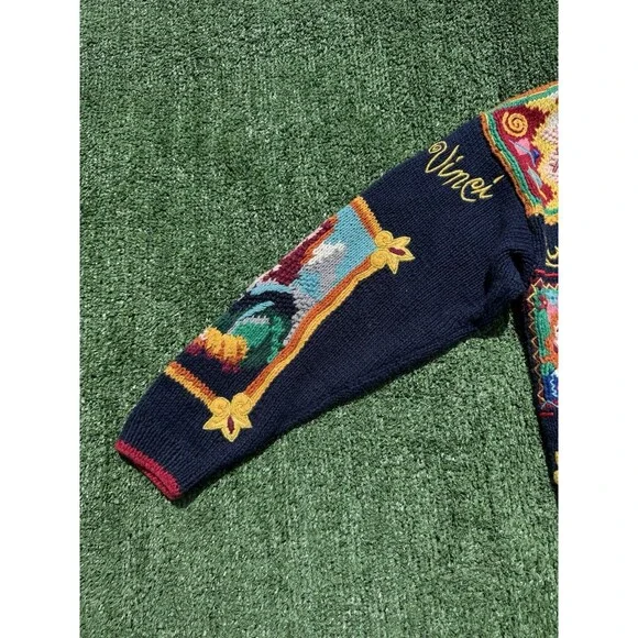 VERY RARE BellePointe Art Cardigan Knit Sweater Van Gogh Matisse Renoir Small - Picture 6 of 14